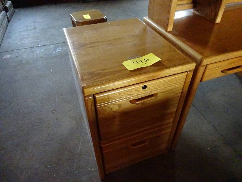 lot 446 image: Wooden 2 Drawer
