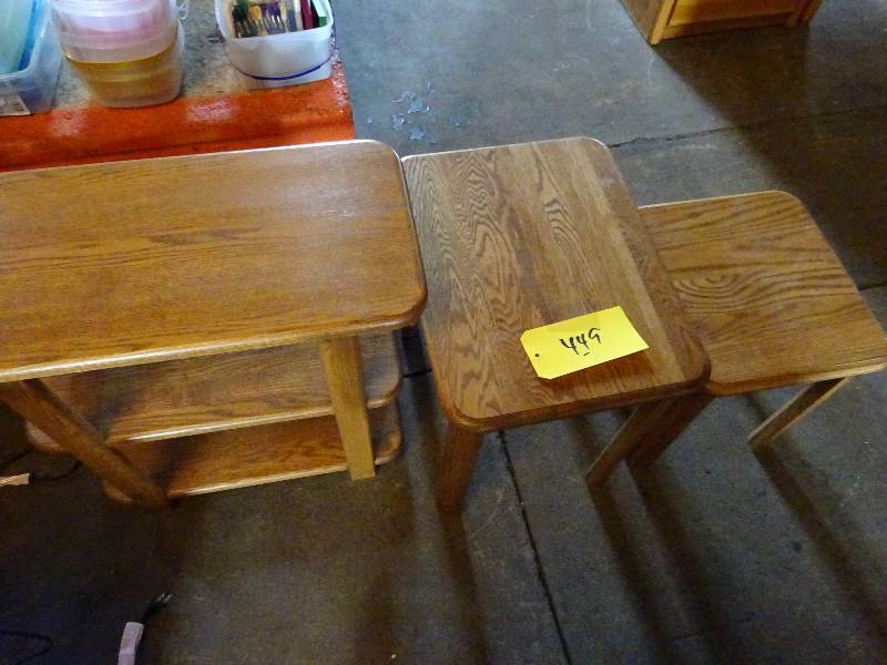lot 449 image: 3 Oak Tables