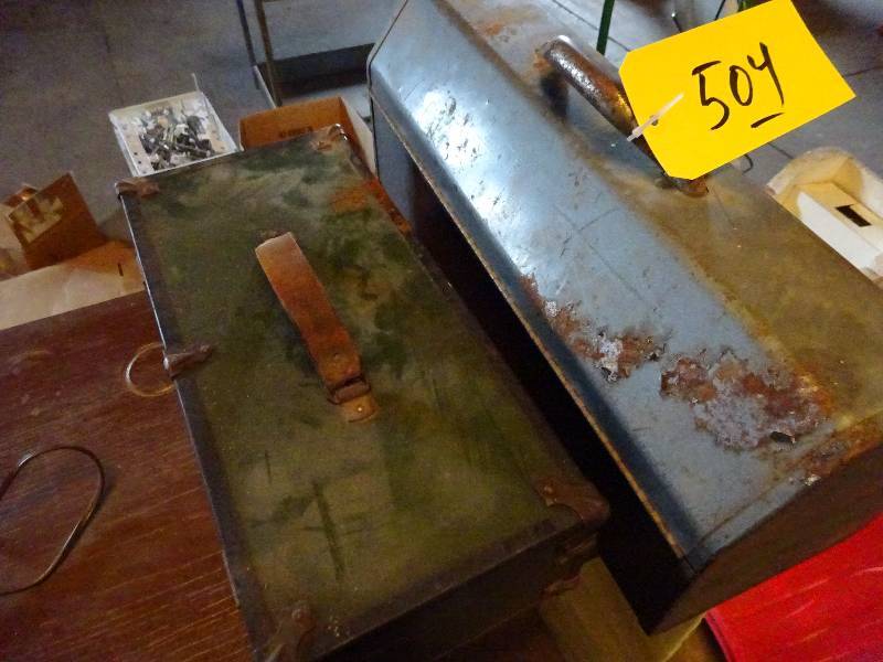 lot 504 image: 2 Old Tool Boxs
