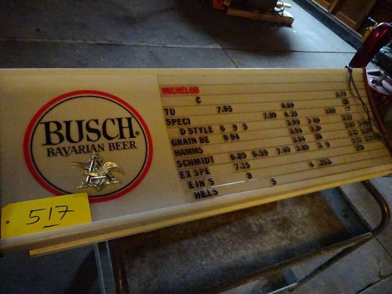 lot 517 image: Busch Letter Sign