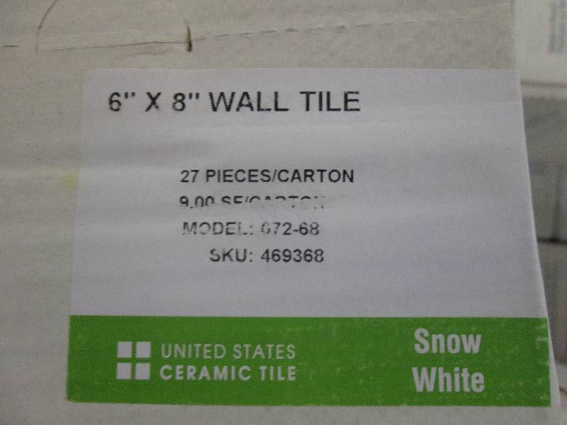 4 packages of 6x8 wall tile 9sqft...