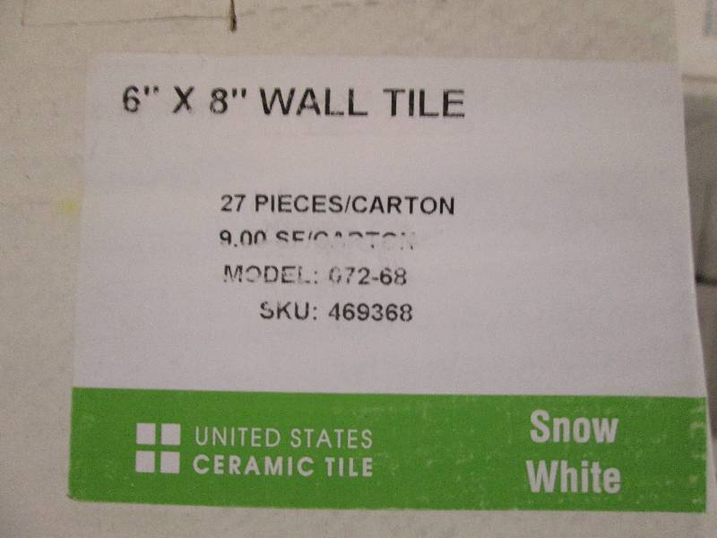 4 packages of 6x8 wall tile 9sqft...