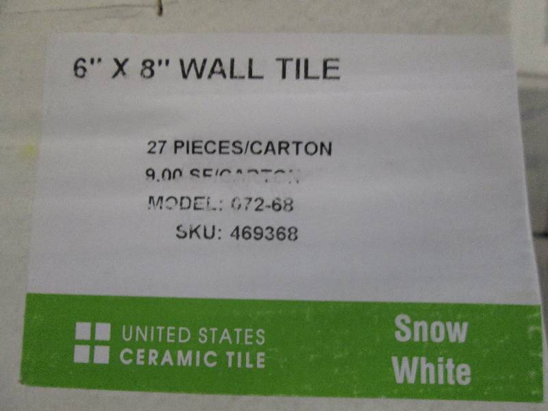 4 packages of 6x8 wall tile 9sqft...