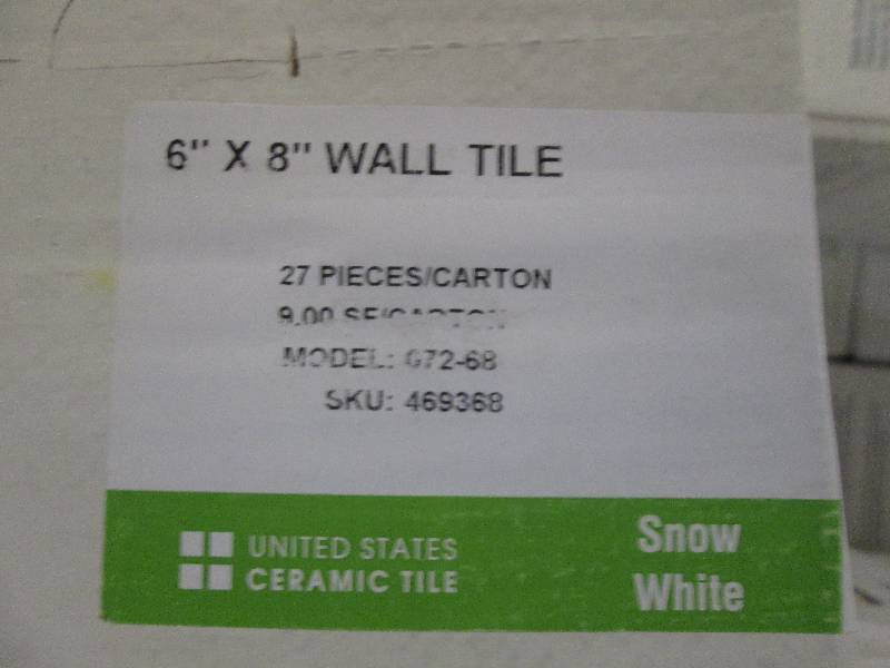 4 packages of 6x8 wall tile 9sqft...