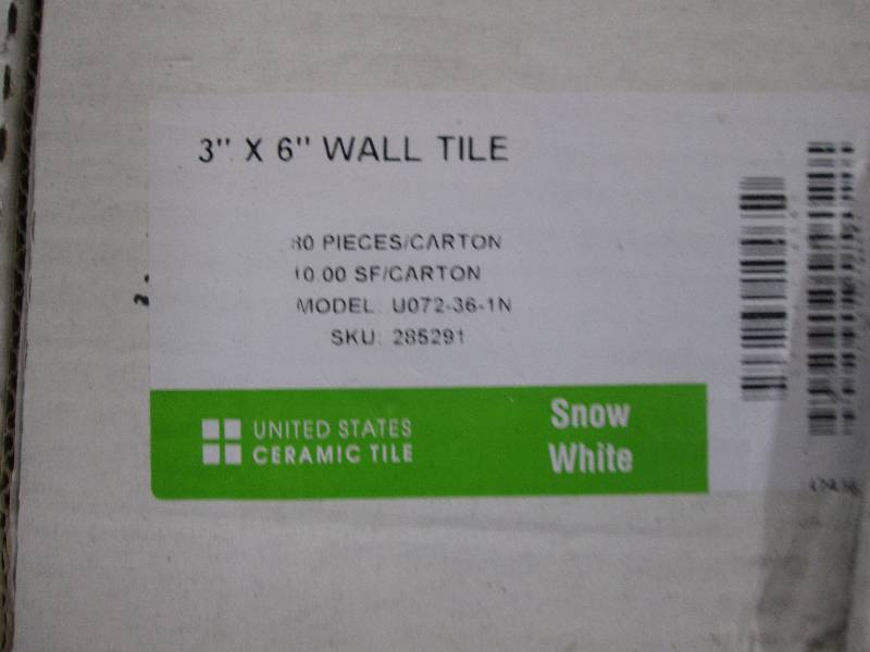5 packages of 3x6 snow white wall...