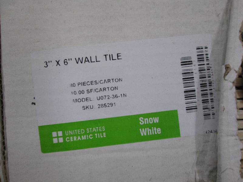 5 packages of 3x6 snow white wall...