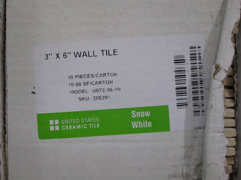 5 packages of 3x6 snow white wall...