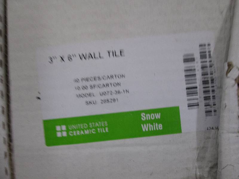 5 packages of 3x6 snow white wall...
