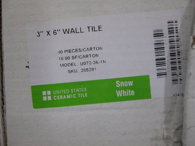 5 packages of 3x6 snow white wall...