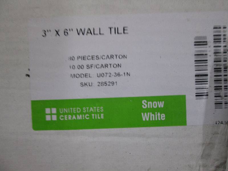 5 packages of 3x6 snow white wall...