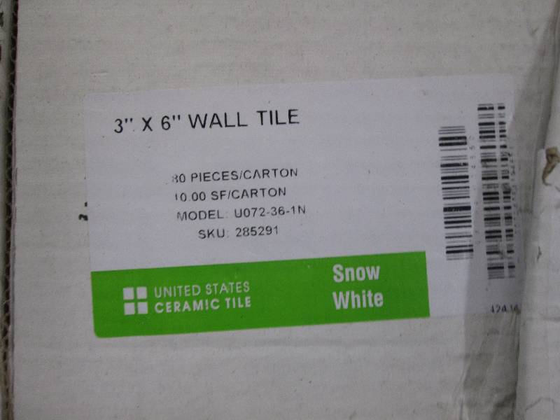 5 packages of 3x6 snow white wall...