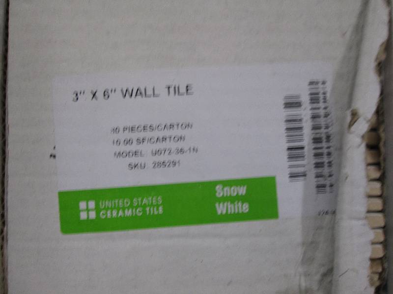 5 packages of 3x6 snow white wall...