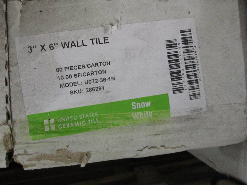3 boxes of 3x6 wall tile snow whi...