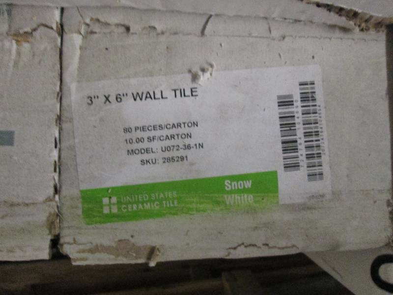 3 boxes of 3x6 wall tile snow whi...