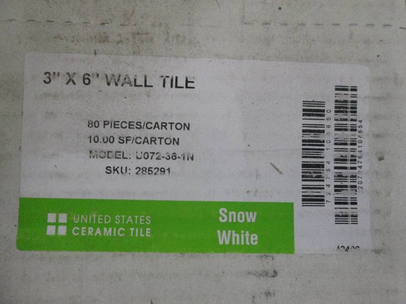 3 packages of 3x6 snow white wall...