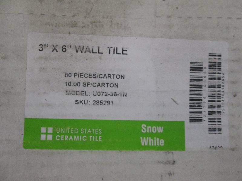 3 packages of 3x6 snow white wall...