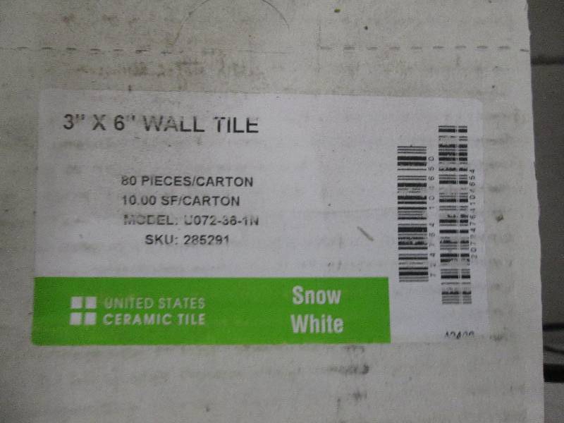 3 packages of 3x6 snow white wall...