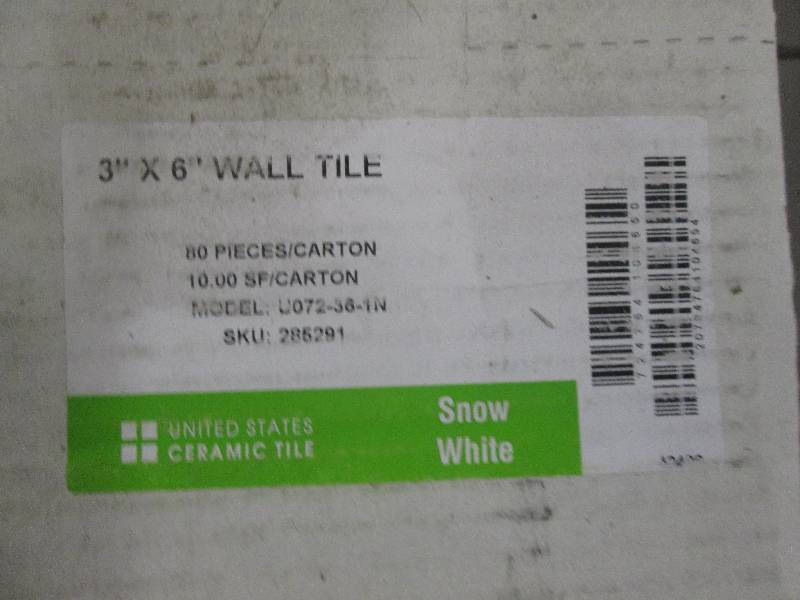 3 packages of 3x6 snow white wall...