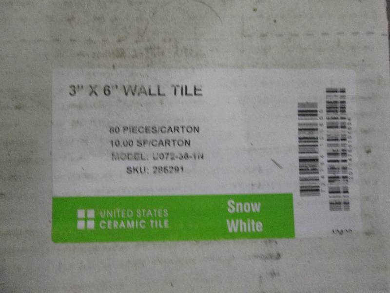 3 packages of 3x6 snow white wall...