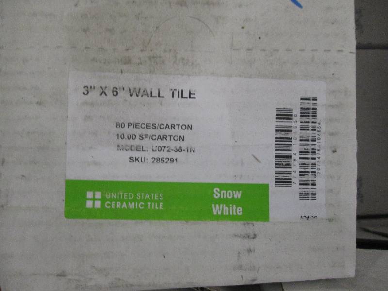 3 packages of 3x6 snow white wall...