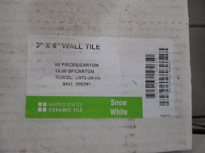 3 packages of 3x6 snow white wall...