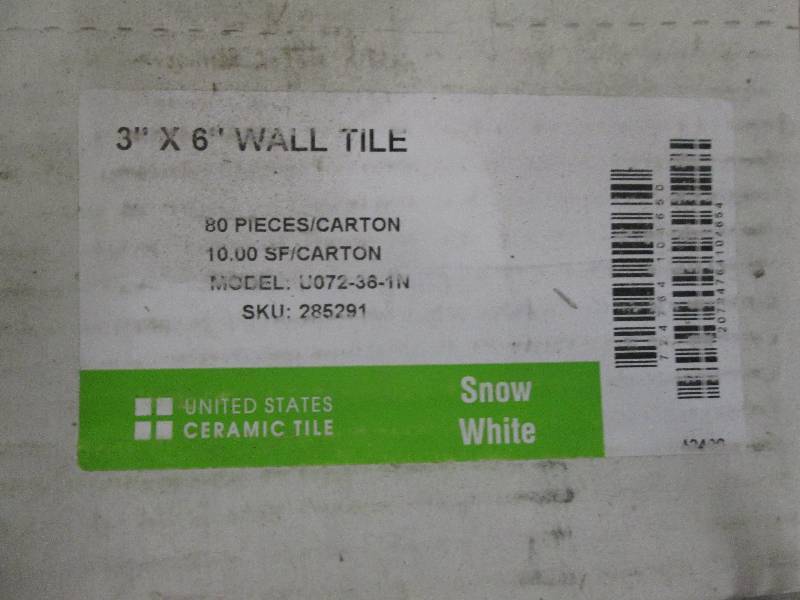 3 packages of 3x6 snow white wall...