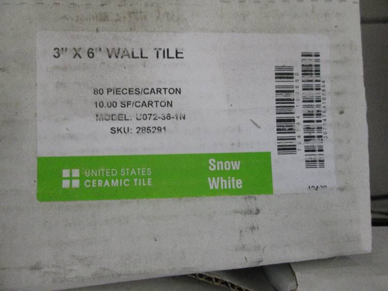 3 packages of 3x6 snow white wall...