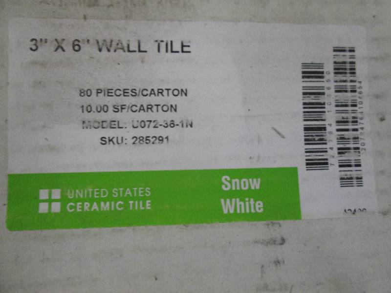 3 packages of 3x6 snow white wall...