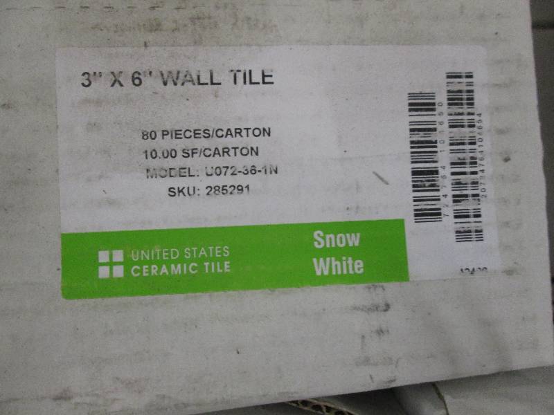 3 packages of 3x6 snow white wall...