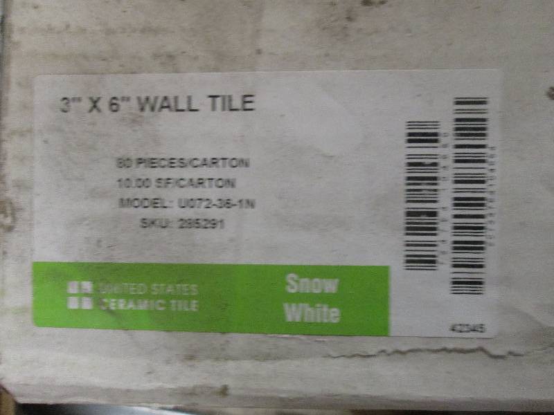 3x6 wall tile snow white 3 packag...