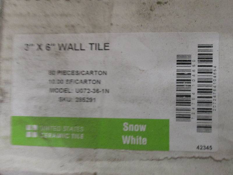 3x6 wall tile snow white 3 packag...