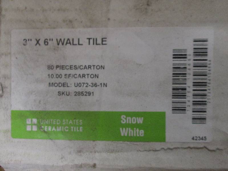 3x6 wall tile snow white 3 packag...
