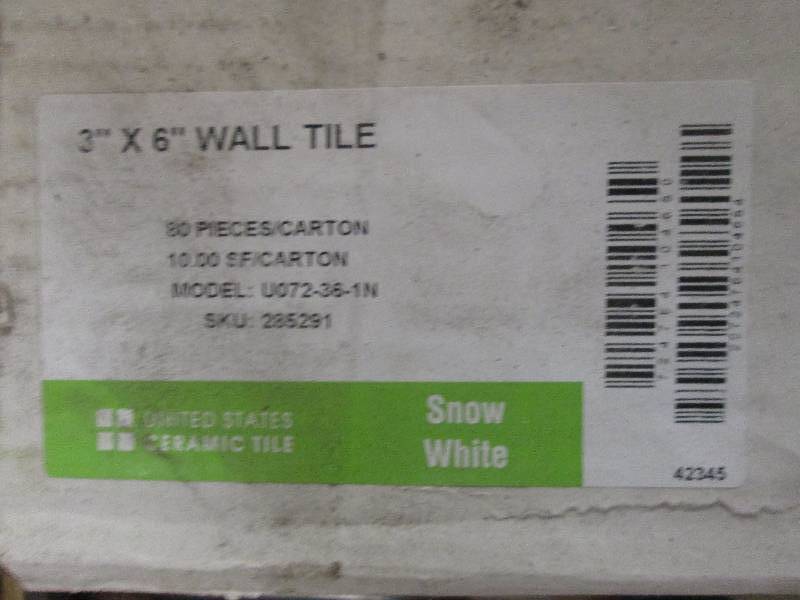 3x6 wall tile snow white 3 packag...