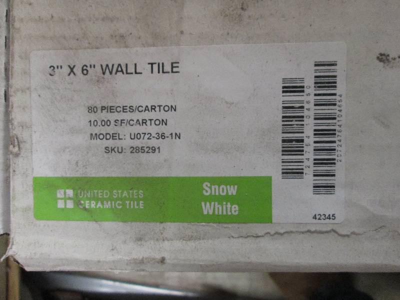 3x6 wall tile snow white 3 packag...