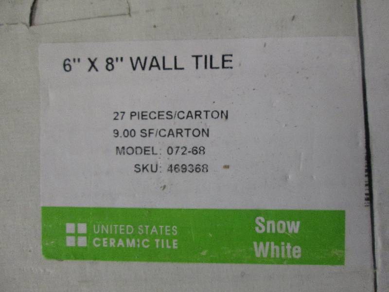 4 packages of 6x 8 wall tile snow...