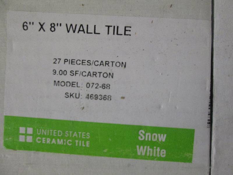 4 packages of 6x 8 wall tile snow...