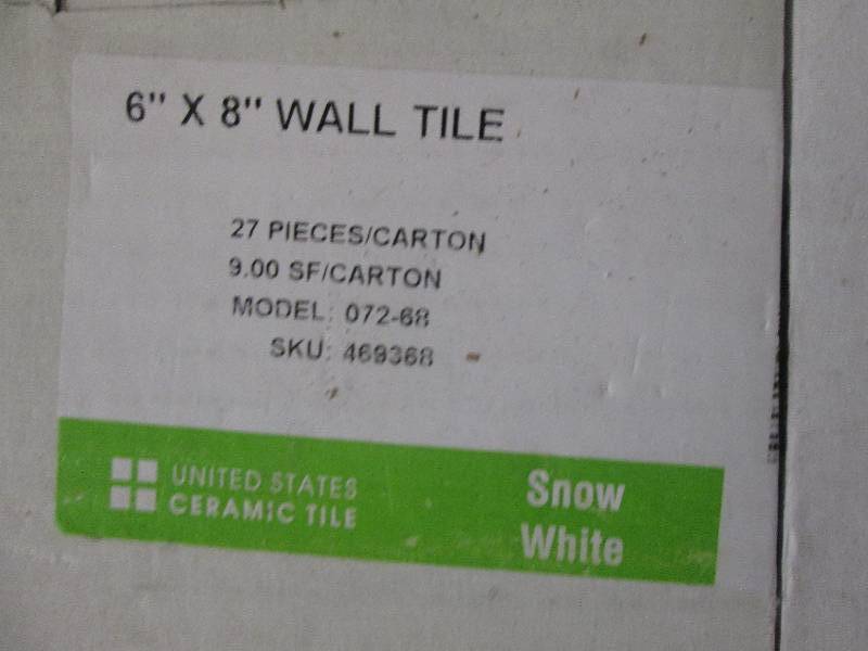 4 packages of 6x 8 wall tile snow...
