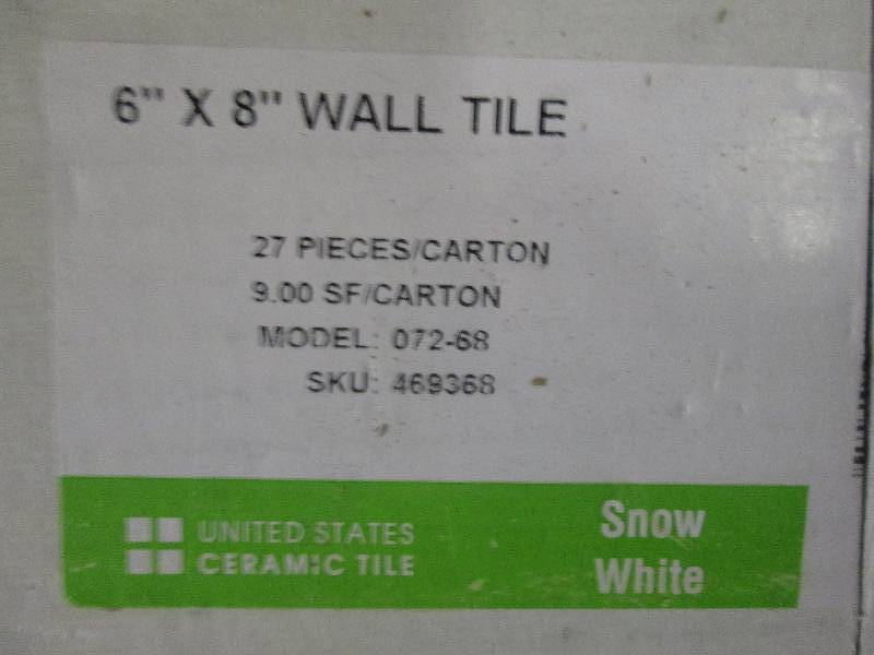 4 packages of 6x 8 wall tile snow...