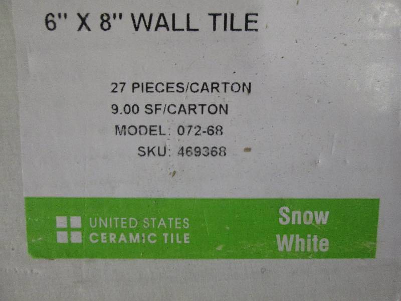4 packages of 6x 8 wall tile snow...