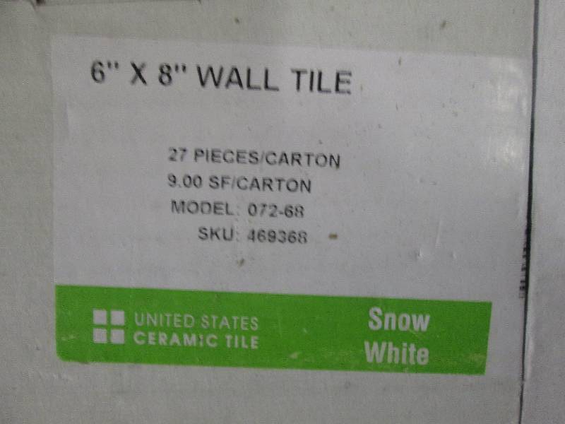 4 packages of 6x 8 wall tile snow...