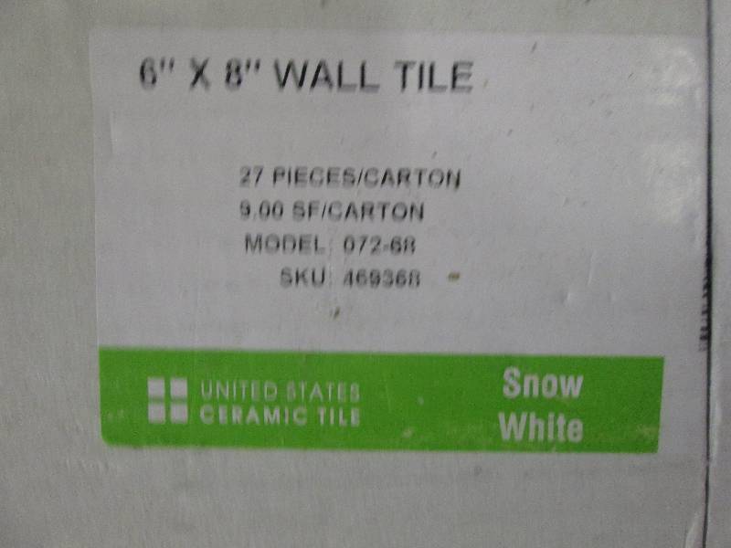4 packages of 6x 8 wall tile snow...