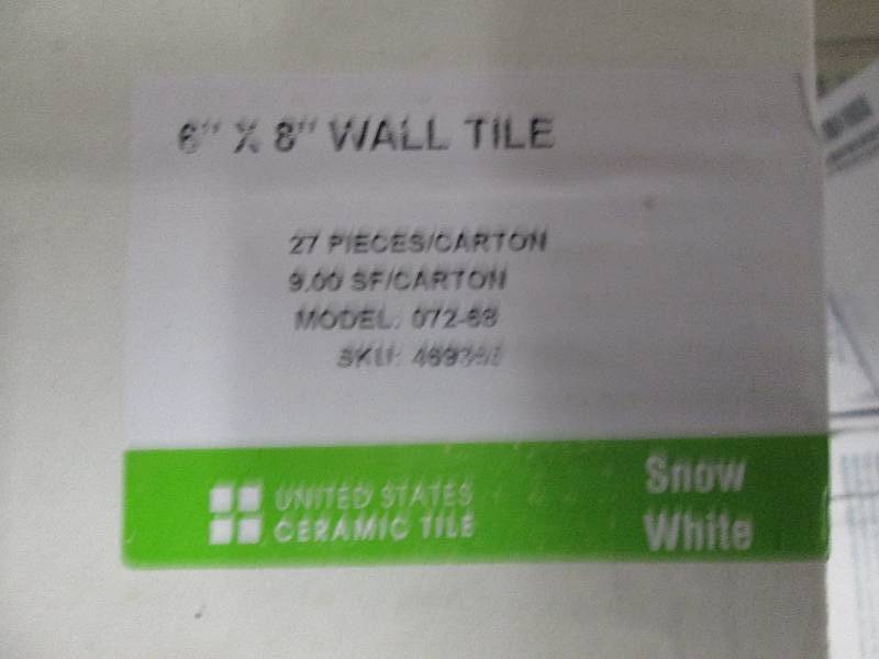 4 boxes of 6x 8 wall tile snow wh...