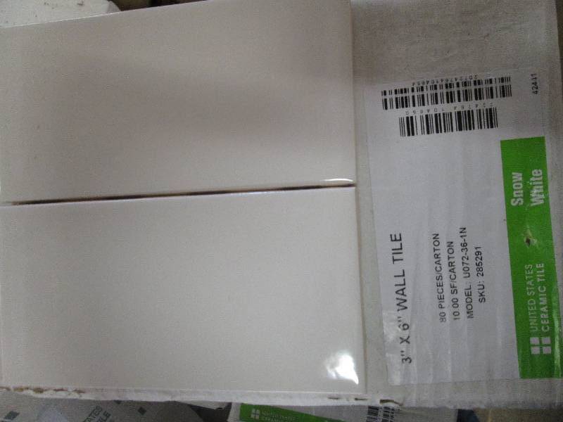 4 packages of 3x 6 snow white wal...