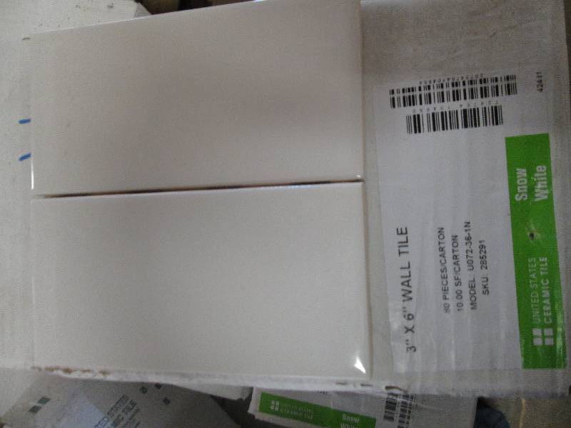 4 packages of 3x 6 snow white wal...