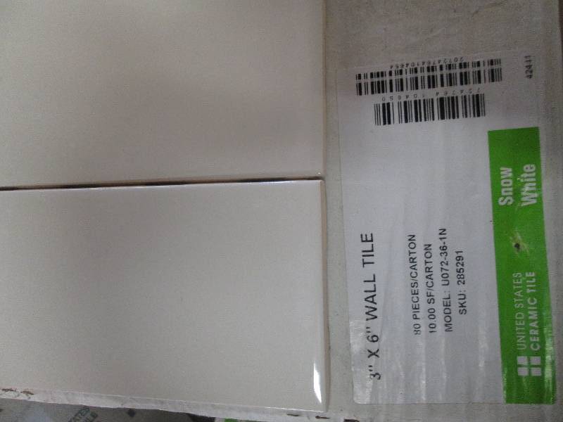 4 packages of 3x 6 snow white wal...