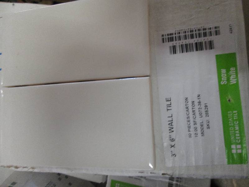 4 packages of 3x 6 snow white wal...