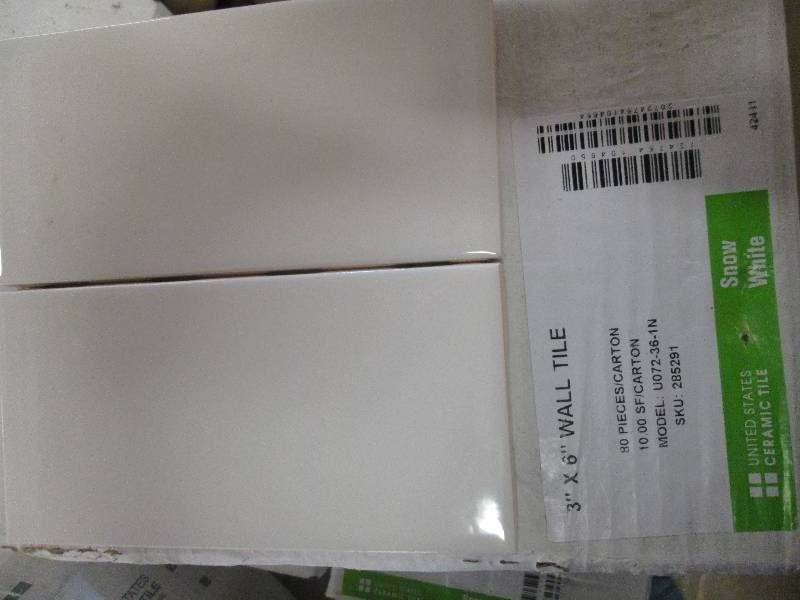 4 packages of 3x 6 snow white wal...