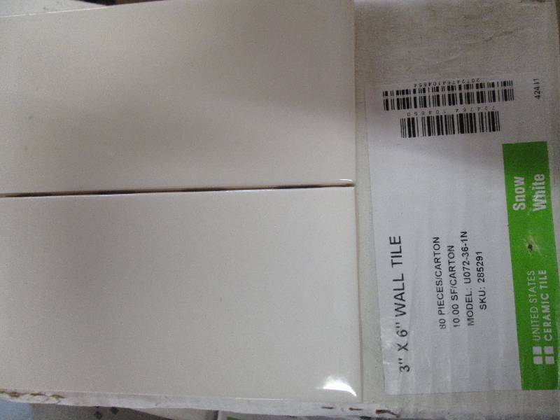 4 packages of 3x 6 snow white wal...