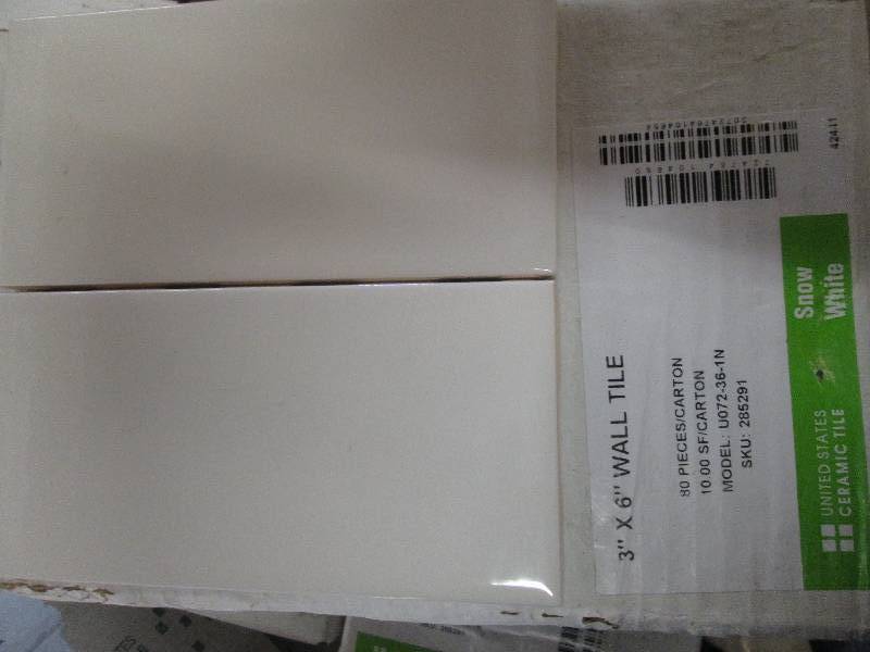 4 packages of 3x 6 snow white wal...