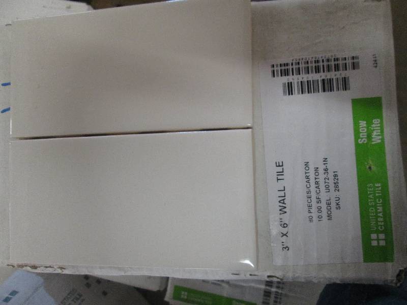 4 packages of 3x 6 snow white wal...